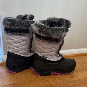 Kamik Black and Gray Winter Boots with Purple Accents